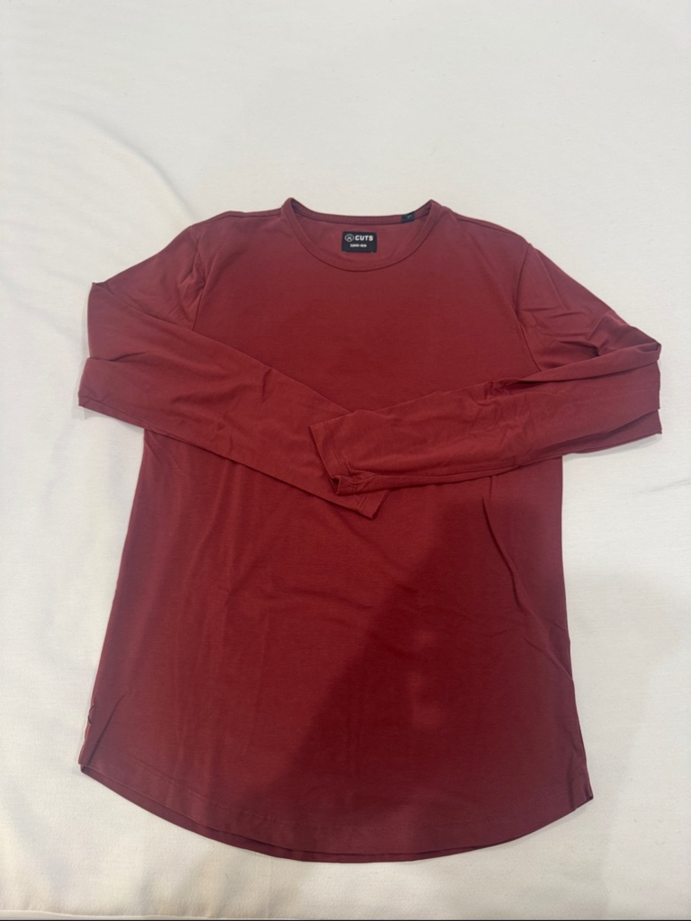 Cuts Clothing Men’s Long Sleeve Crewneck Shirt - Maroon